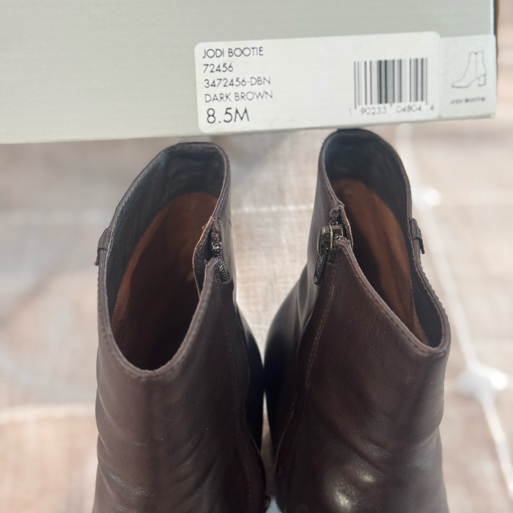 Frye Dark Brown Leather Ankle Boots - Picture 4 of 10